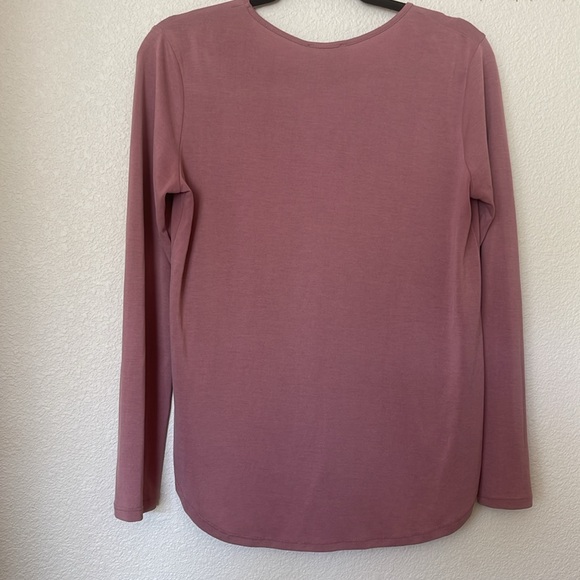 Mauve Long Sleeve Criss Cross Top Size L - Picture 5 of 6